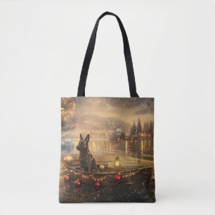 Belgian Malinoi Christmas Festive Voyage Tote Bag
