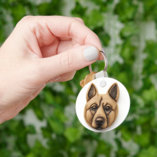 Belgian Malinoi Dog 3D Inspired Key Ring
