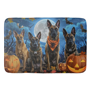Belgian Malinoi Halloween Spooky Bath Mat