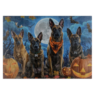 Belgian Malinoi Halloween Spooky Cutting Board