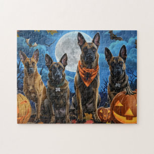 Belgian Malinoi Halloween Spooky Jigsaw Puzzle
