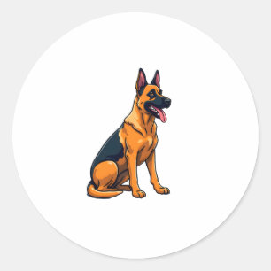 Belgian Malinois (1) Classic Round Sticker