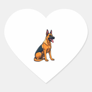 Belgian Malinois (1) Heart Sticker