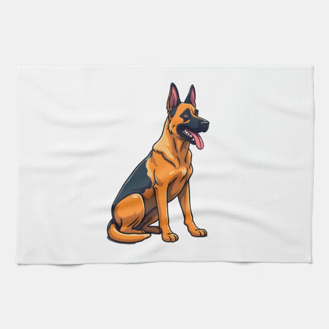 Belgian Malinois (1) Tea Towel (Horizontal)