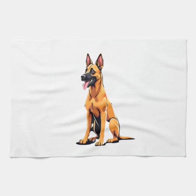 Belgian Malinois (3) Tea Towel (Horizontal)