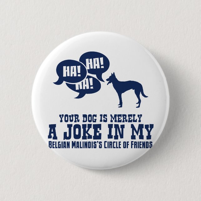 Belgian Malinois 6 Cm Round Badge (Front)