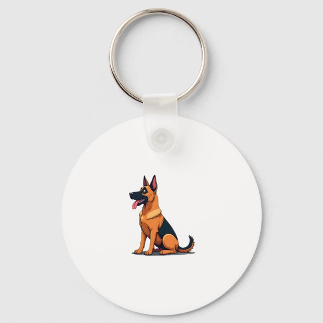 Belgian Malinois (6) Key Ring (Front)