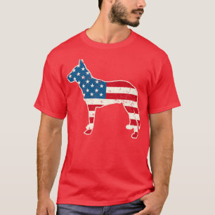 Belgian Malinois American Flag 4th of July for Men T-Shirt