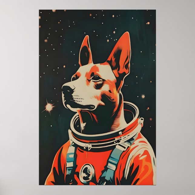 Belgian Malinois Astronaut Poster, Belgian Poster (Front)