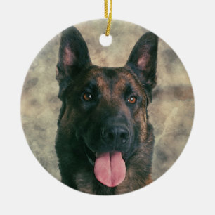 Belgian Malinois - Belgian shepherd -Maligator Ceramic Ornament