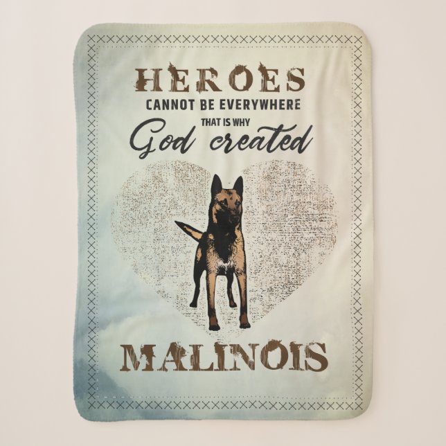 Belgian Malinois - Belgian shepherd -Maligator Sherpa Blanket (Front)