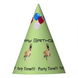 Belgian Malinois Birthday Party Hat