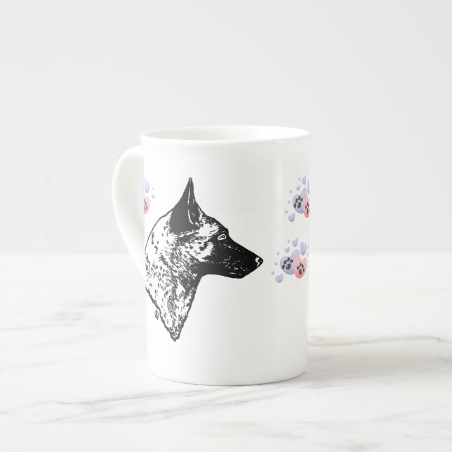 Belgian Malinois Bone China Mug (Front Left)
