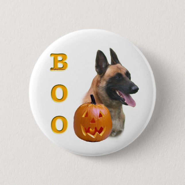 Belgian Malinois Boo 6 Cm Round Badge (Front)
