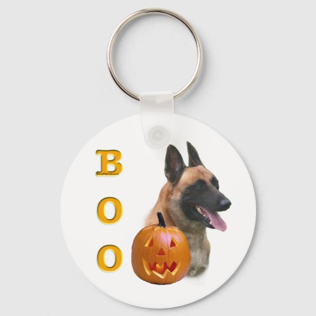 Belgian Malinois Boo Keychain (Front)