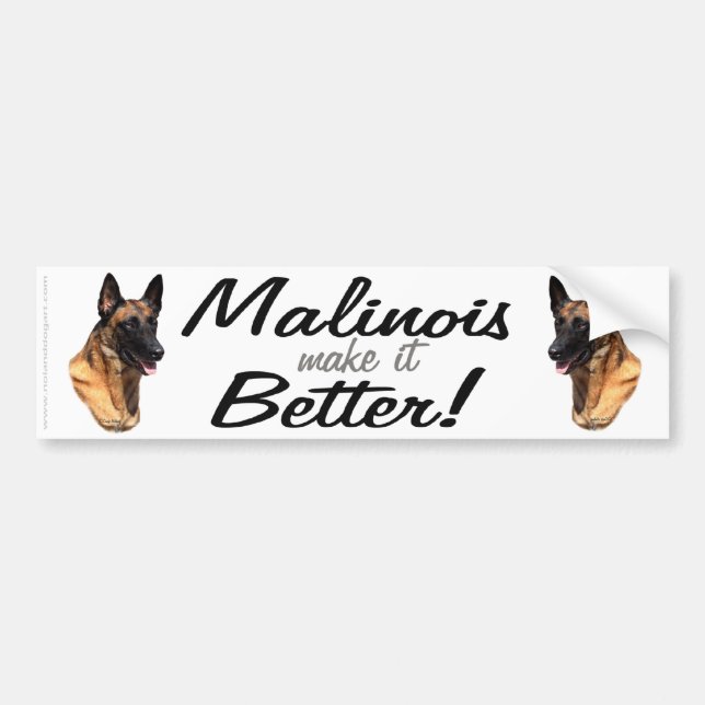 Belgian Malinois bumper sticker (Front)