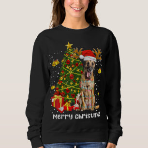 Belgian Malinois Christmas Lights Tree Santa Xmas  Sweatshirt