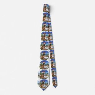 Belgian Malinois Christmas Snow Tie