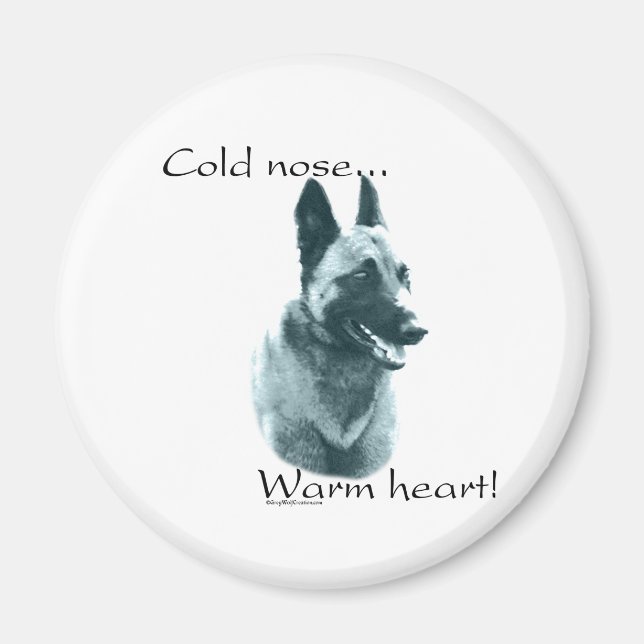 Belgian Malinois Cold Nose Warm Heart - Magnet (Front)