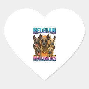 Belgian Malinois Copy Heart Sticker