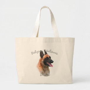 Belgian Malinois Dad 2 Large Tote Bag