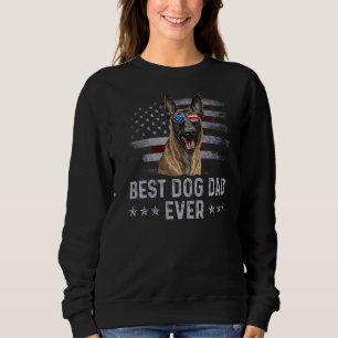 Belgian Malinois Dad Vintage American Flag Patriot Sweatshirt