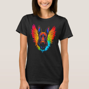 Belgian Malinois Dog Angel Wings T-Shirt
