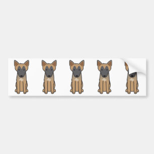 Belgian Malinois Dog Cartoon Bumper Sticker