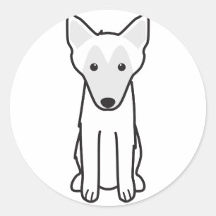 Belgian Malinois Dog Cartoon Classic Round Sticker