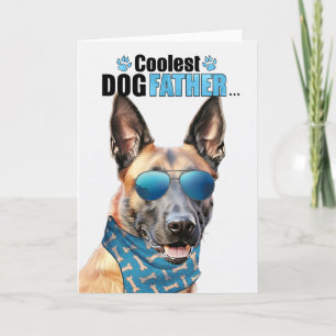 Belgian Malinois Dog Coolest Dad Ever Father's Day Holiday Card