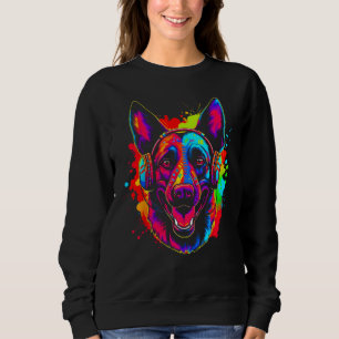 Belgian Malinois Dog DJ Festival Sweatshirt