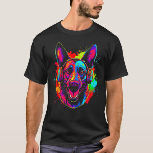 Belgian Malinois Dog DJ Festival T-Shirt