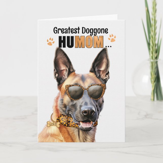 Belgian Malinois Dog Greatest HuMOM Mother's Day Holiday Card (Front)