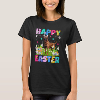 Belgian Malinois Dog Happy Easter Egg Hunt Bunny E T-Shirt