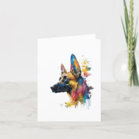 Belgian Malinois Dog In Watercolor & Pen