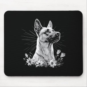 Belgian Malinois Dog Lover Retro Style Tattoo Mouse Pad