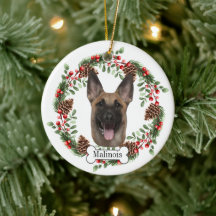 Belgian Malinois dog Personalised Pet Ornament