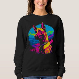 Belgian Malinois Dog Pop Art Sweatshirt