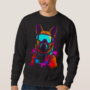 Belgian Malinois Dog Winter Snowboard Sweatshirt