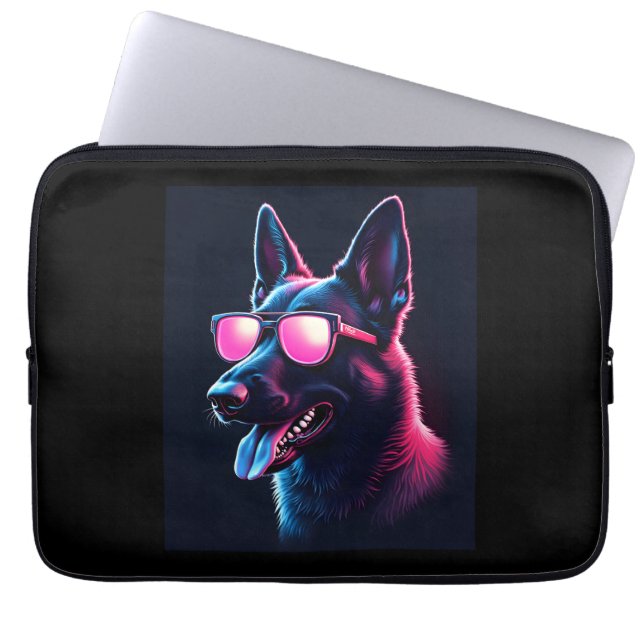Belgian Malinois Dogs Belgian Malinoiss T-Shirt Laptop Sleeve (Front)
