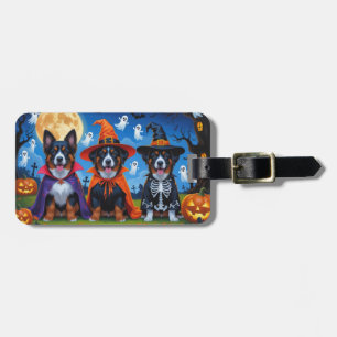 Belgian Malinois Dogs Pumpkin Halloween Funny  Luggage Tag