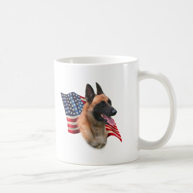 Belgian Malinois Flag Coffee Mug (Right)