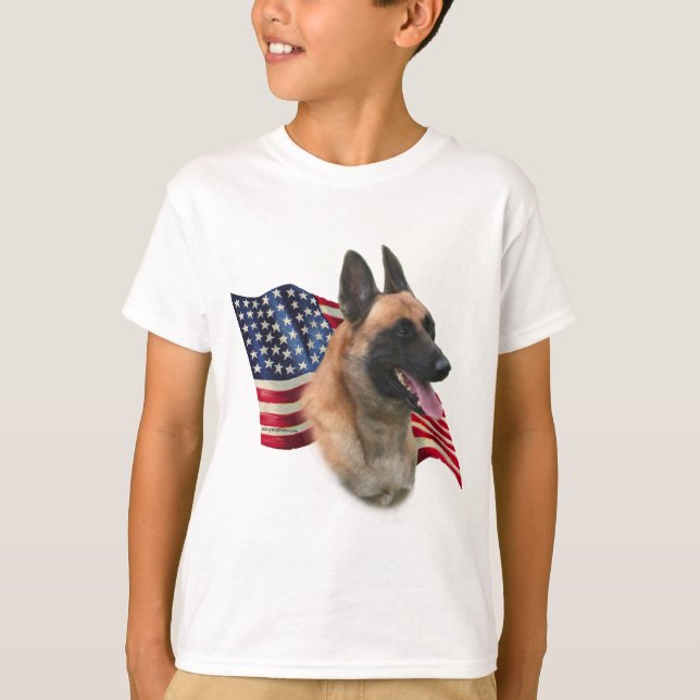 Belgian Malinois Flag T-Shirt (Front)