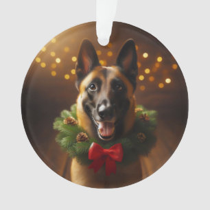Belgian Malinois Holiday Ornament