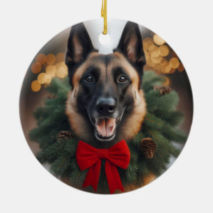 Belgian Malinois Holiday Ornament