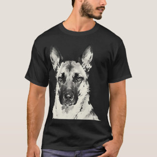 Belgian Malinois Ink Painting Close-up T-Shirt