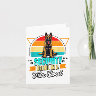 Belgian Malinois Lover Funny Belgian Malinois Retr Card