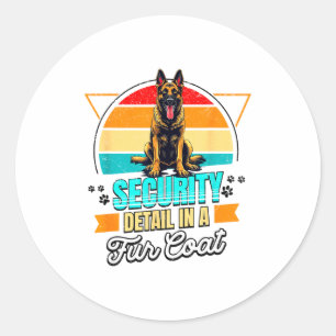 Belgian Malinois Lover Funny Belgian Malinois Retr Classic Round Sticker