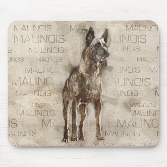 Belgian Malinois - Mechelaar  - Maligator Mouse Pad (Front)