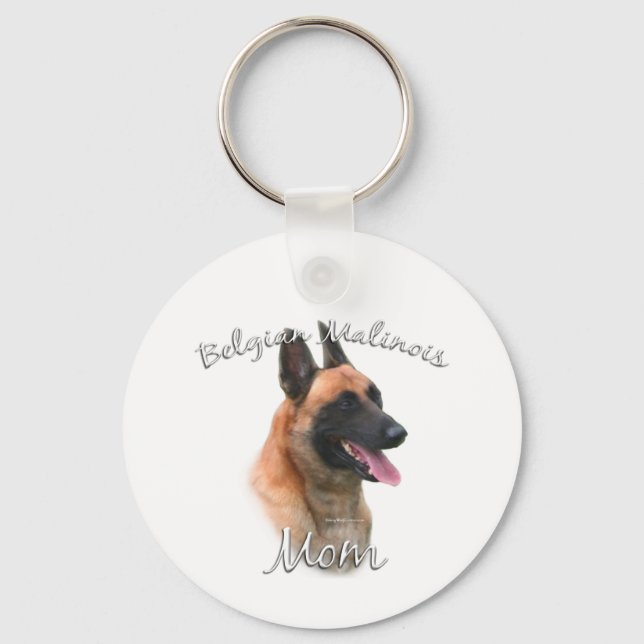 Belgian Malinois Mum 2 Key Ring (Front)